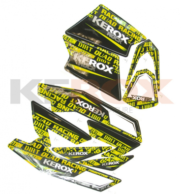 Kit décoration KEROX ROCK JAUNE de pocket quad