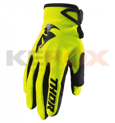 Gants THOR Sector taille L JAUNE FLUO