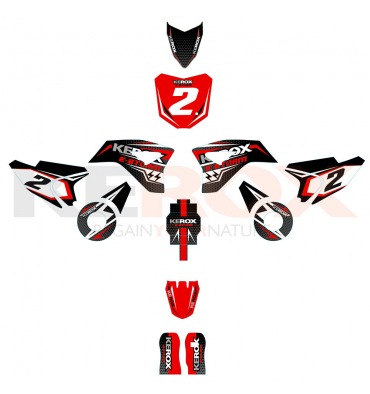 Kit décoration de moto electrique pour enfant KEROX E-STORM rouge