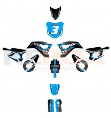 Kit décoration de moto electrique pour enfant KEROX E-STORM bleu