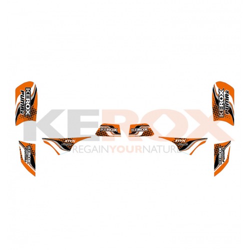 Kit décoration KEROX Puma orange quad enfant