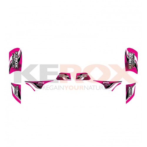 Kit décoration KEROX Puma rose quad enfant