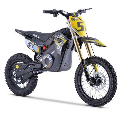 Pit Bike électrique 1400W enfant KEROX E-STORM JAUNE