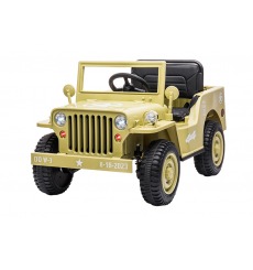 JEEP WILLYS enfant électrique 12V SABLE 1 PLACE