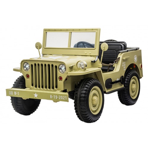 JEEP WILLYS 3 PLACES électrique enfant 24V SABLE