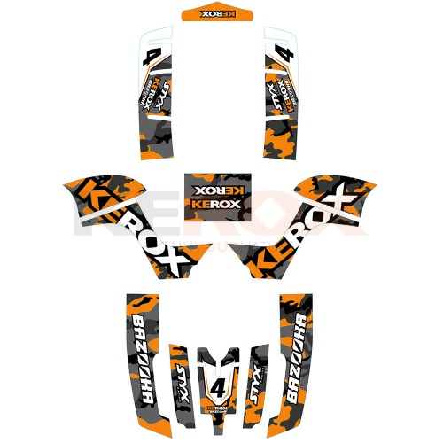 Kit décoration KEROX Bazooka orange quad enfant