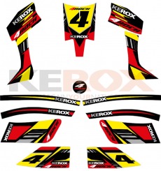 Kit décoration KEROX 4ROCK ROUGE de pocket quad