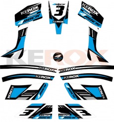 Kit décoration KEROX 4ROCK BLEU de pocket quad