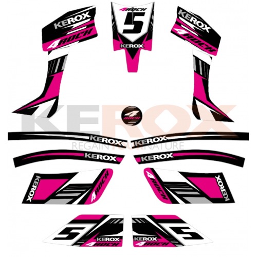 Kit décoration KEROX 4ROCK ROSE de pocket quad