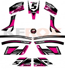 Kit décoration KEROX 4ROCK ROSE de pocket quad