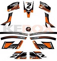 Kit décoration KEROX 4ROCK ORANGE de pocket quad