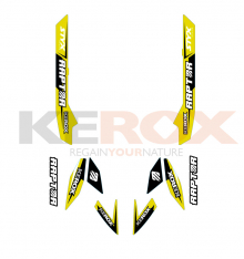 Kit décoration KEROX Raptor jaune quad enfant