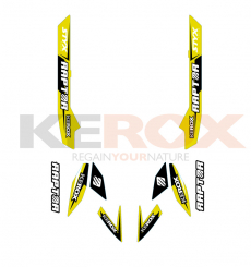 Kit décoration KEROX Raptor jaune quad enfant