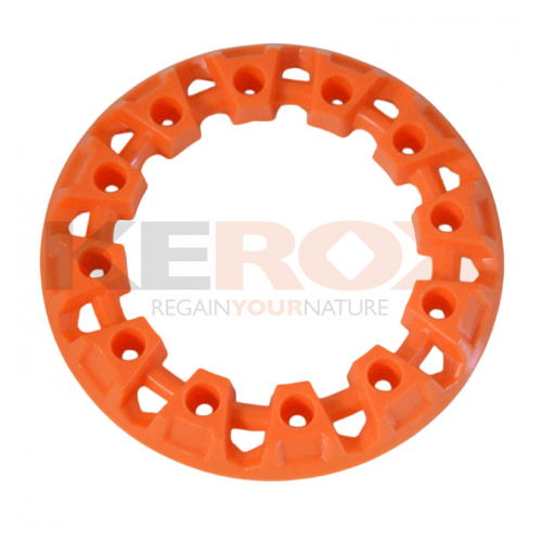 Enjoliveur de roue orange pour pocket quad