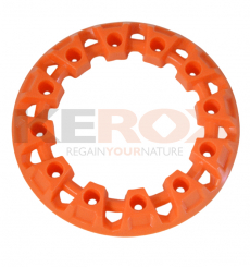 Enjoliveur de roue orange pour pocket quad
