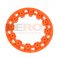 Enjoliveur de roue orange pour pocket quad