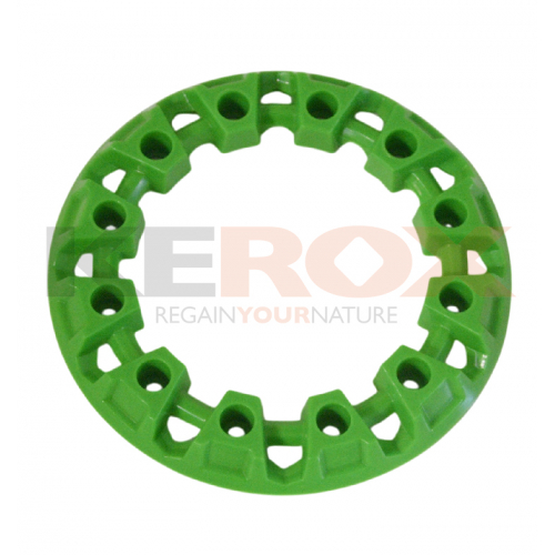 Enjoliveur de roue vert pour pocket quad