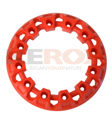 Enjoliveur de roue rouge pour pocket quad