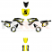 Kit décoration de moto electrique pour enfant KEROX E-STORM jaune