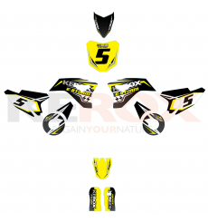 Kit décoration de moto electrique pour enfant KEROX E-STORM jaune