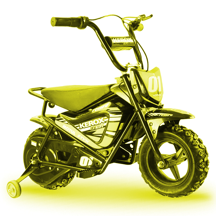 Mini Moto électrique 250W Kerox E-fat, jaune